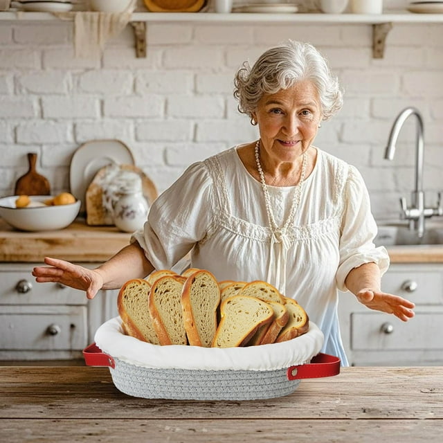 Ensemble de Fermentation en Corde Fait Main pour la Cuisson du Pain avec Doublures et Couvercles Protecteurs
