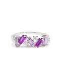 thumbnail image 2 of Nuevo Anillo de Color dorado con círculo de circón cuadrado rosa/azul geométrico Simple para mujer joyería de tendencia de moda, 2 of 5