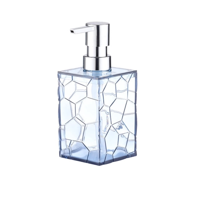 MOQIN Hand Soap Dispenser Set, 2 Pack Clear Gray Rust Proof Soap Dispenser, Acrylic Plastic Hand Soap Lotion Dispenser Set for Bathroom&Kitchen