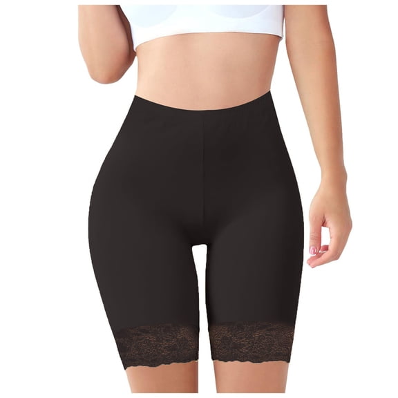 TRUBKH Shapewear Tummy Control Shorts for Under Dresses Women Shorts to Wear Under Dresses Seamless Shorts for Women Thigh Society Cooling Shorts for Women Womens Sweatpants Safety Shorts Black L