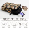 thumbnail image 5 of SEANATIVE Glasses Case Water-Resistant Neoprene Eyeglass Case with 2 Compartments, Shockproof Zipper Eyewear Bag Pouch Lightweight Sunglasses Pouch for Women Men, Vintage Daisy Floral Book Print, 5 of 7