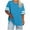 Sky Blue, variant on Tnhcen Women's Plus Size Crew Neck Striped Sleeve Loose Fit Graphic T Shirt XL-5XL, Spring Summer Casual Basic Loose T-Shirt with 95% Polyester 5% Spandex Stretchy Fabric