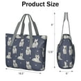 thumbnail image 3 of Tote Bag for Women - West Highland White Terrier Shoulder Bag - Large Utility Work Duffle Bag with Zipper Handbag for Travel, Work, Sprots, 3 of 5