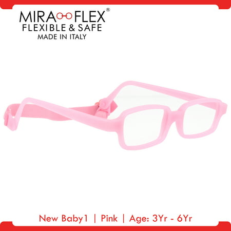 Miraflex: New Baby1 Unbreakable Kids Eyeglass Frames | 39/14 - Pink | Age: 3Yr -