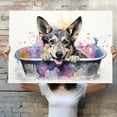 thumbnail image 4 of Swedish Vallhund Dog Canvas Bathroom Décor - Unique Bath Wall Decor - Modern Canvas Bathroom Wall Art - Room Decor - Bathroom Decorations - Restroom Sign - Wall decor living room, 4 of 4