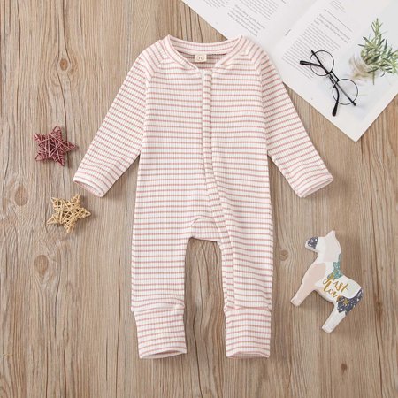 

Simplmasygenix Baby Sets Clearance Long Sleeve Toddler Baby Girls Boys Trousers Stripe Printing Zipper Romper Home Clothes Suit