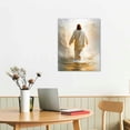 thumbnail image 2 of Jesus wall art decor Christian wall art, Jesus Walking on Water Canvas Wall Art Print ，Jesus Decorations Religious Christian Gifts for Church Prayer Room Living Room Home Decor Gift Wooden Framed, 2 of 5