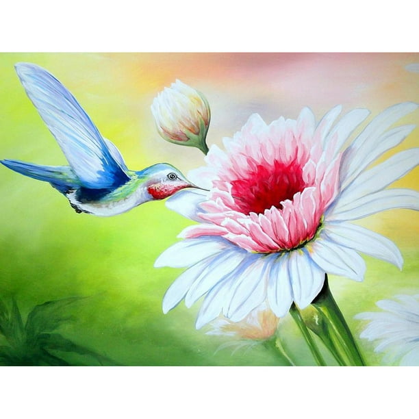 Pintura de diamante (DE4725) 5D DIY Punto de cruz de pájaro cuadrado para regalo (B1072) 20X30cm FLhrweasw Nuevo
