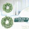 thumbnail image 2 of EUDIDV Decorative Faux Flowers Artificial Green Plant Flower Wreath Simulation Green Plant Garland Home Office Artificial Flowers, 2 of 7