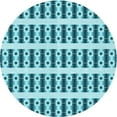 thumbnail image 1 of Ahgly Tapis Rond Lavable en Machine Intérieur Transitionnel Vert Cyan Foncé, 6 Pieds Rond, 1 of 7