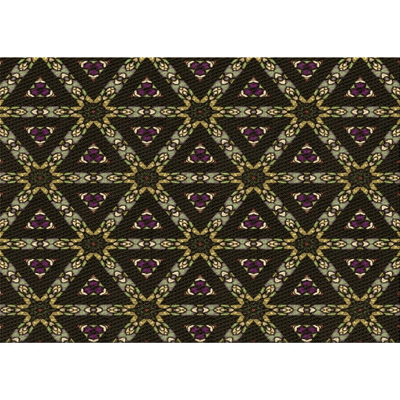 Ahgly Company Indoor Rectangle Patterned Midnight Gray Area Rugs, 7' x 10'
