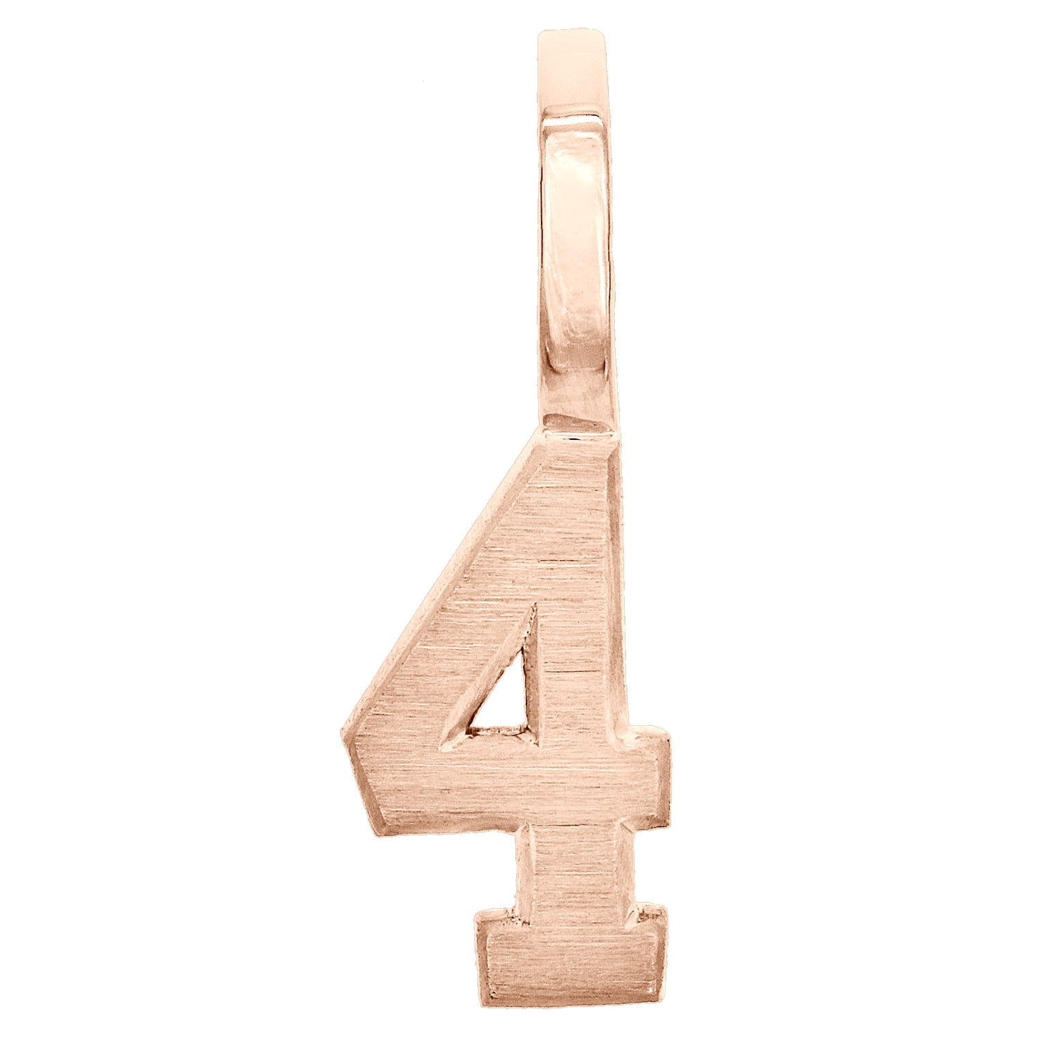 JFL Diamonds & Timepieces 10K Rose Gold Mini Number Pendant Block Font Charm Hashtag Plus