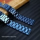 thumbnail image 5 of Correa de acero inoxidable azul de repuesto Rossini Medal Citizen Armani Longines Pulsera de cadena de reloj de piel de vaca azul de 20 mm, 21 mm y 22 mm, 5 of 5