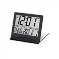 thumbnail image 2 of 2X Reloj Despertador Digital LCD Plegable Electrónico Reloj Higrómetro de Temperatura de Escritorio Estación Meteorológica Reloj de Mesa de Escritorio Negro, 2 of 5