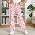 thumbnail image 2 of LRen Girls Jeans Baggy Pants Flare Pants,Girls Wide Leg Casual Pants Flared Trousers Athletic Stretch Joggers Comfortable Play Everyday Wear, 2 of 4