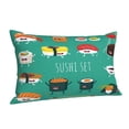 thumbnail image 2 of Kll Cute Sushi Pillow Covers Envelope Closure,Super Soft And Cozy Fuzzy Fleece Pillow Case Cover 14"X20", 2 of 9