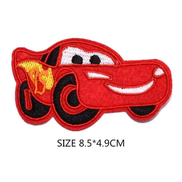 Parches de coche Miniso para niños, pegatinas Diy, planchado en ropa, apliques de transferencia de calor, aplicaciones bordadas, decoración de ropa