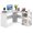 White, variant on Costway L-shaped Corner Computer Desk Home Office Writing Workstation with Storage Shelves White