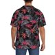 thumbnail image 3 of Fotbe Colorful Hawaii Palms Camisa Estampada de Manga Corta para Hombre, Casual de Verano, Estilo Playero, Sin Arrugas-Small, 3 of 5