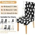 thumbnail image 3 of Halloween Chair Covers Set of 6,Halloween Ghost Parsons Chair slipcovers, Halloween Kitchen Dining Room Decor Chair Seat Cover Protectors(Cute Ghost,6 Pack), 3 of 6