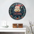 thumbnail image 2 of Yayeee Wall Clock Battery Operated 9.5" Silent Quartz Non-Ticking for Living Room Decor, Blue Christmas Santa, 2 of 8
