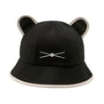 thumbnail image 5 of Segolike Womens Sun Hat, Cat Ear Bucket Hat Portable Beach Hat Wide Brim Foldable Sun Visor Hats Fisherman Cap for Trip Summer Sightseeing Hiking Black, 5 of 7