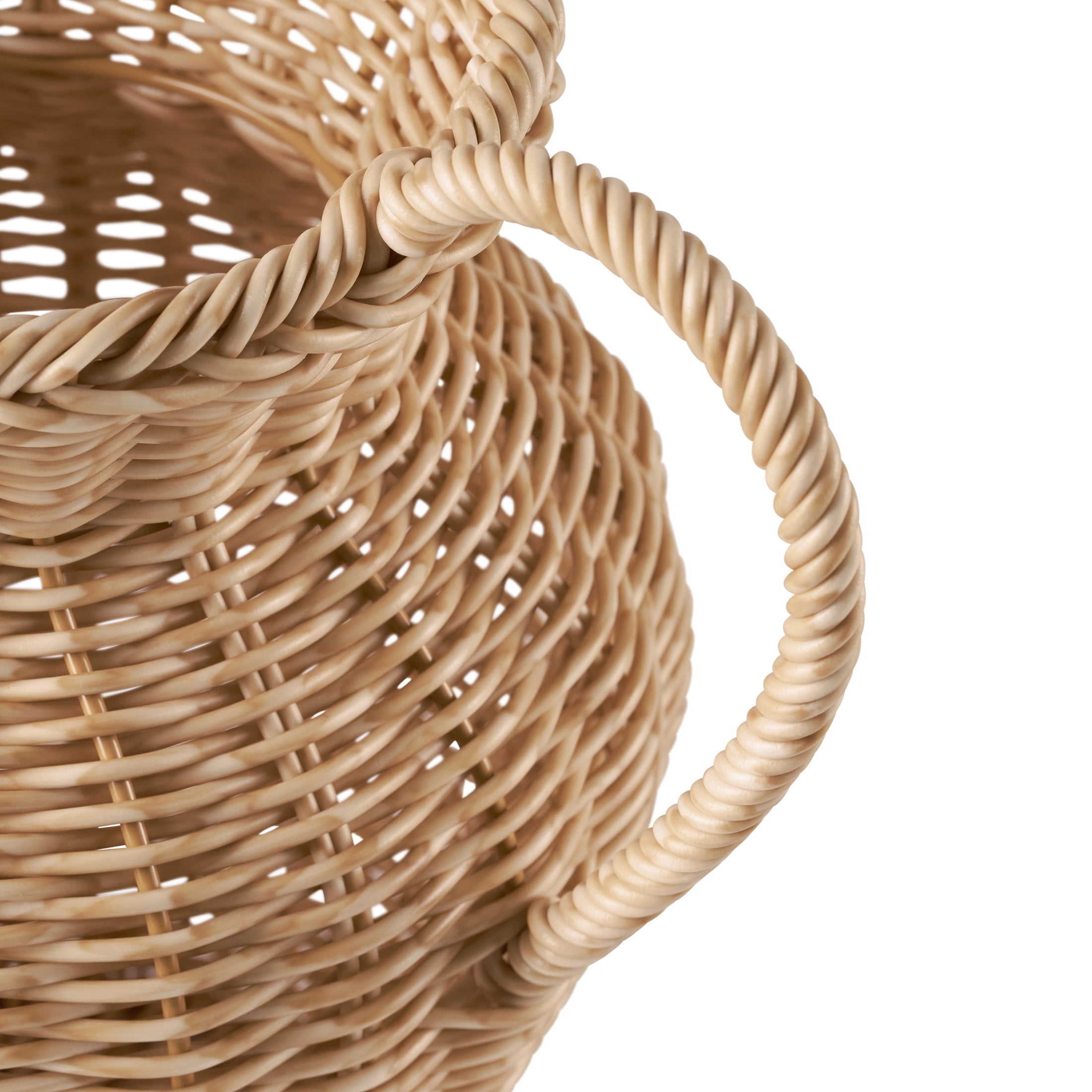 Better Homes & Gardens 9" Faux Wood Rattan Pitcher Vase