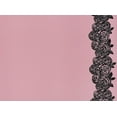 thumbnail image 2 of Zelouf Black Flock, Silver Edge Glitter [Double Border]  , Sewing, DIY, Crafts Fabric by the Yard, Red/blk/silv, 1 Yard, 2 of 2