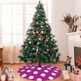 thumbnail image 7 of Pofeuu Purlpe And White Polka Dot Print Christmas Tree Skirt, Merry Christmas Skirt Xmas Tree Ornaments for Xmas Holiday Party Decorations-36", 7 of 7