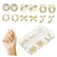 thumbnail image 4 of HAOAN30 Pcs Delicate Nail Charm Metal Gems for Nails Bedazzle Rhinestones, 4 of 8