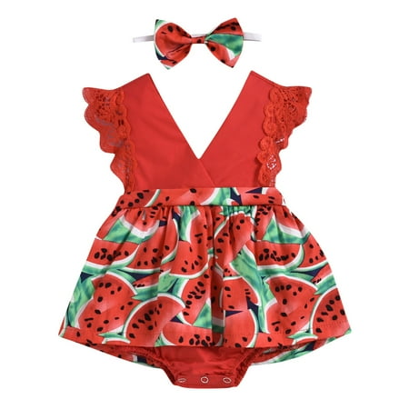 

ZMHEGW Toddler Outfits For Girl Baby Sleeveless Sunflower Print Romper Jumpsuit+Headband Set