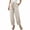☪513-Beige, variant on Women's Solid Loose Casual Linen Drawstring Long Pants with Pockets - Relaxed Trousers for Beach and Vacation, Pants for Women