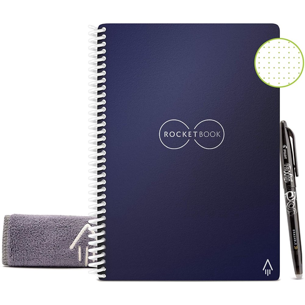 Rocketbook Core Smart Reusable Notebook, DotGrid, 36 Pages, 6" x 8.8