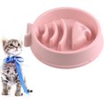 thumbnail image 1 of Cuenco de alimentación lenta para perros, cuenco antiglotona para perros y gatos pequeños y medianos - Forma de espina de pescado - Rosa, 1 of 5