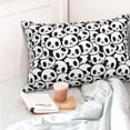 thumbnail image 4 of Fotbe Cute Panda Funda de Almohada Decorativa Estilo Occidental, Lujo en Algodón, Fundas para Almohadas King, Cojín Estampado para Decoración del Hogar-20"x30", 4 of 6