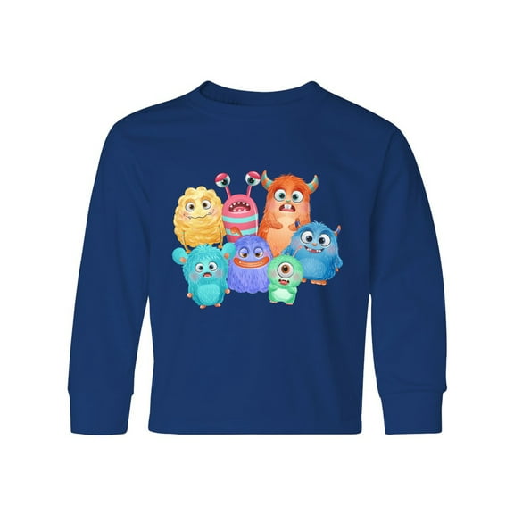 Inktastic Halloween Monsters Long Sleeve Youth T-Shirt