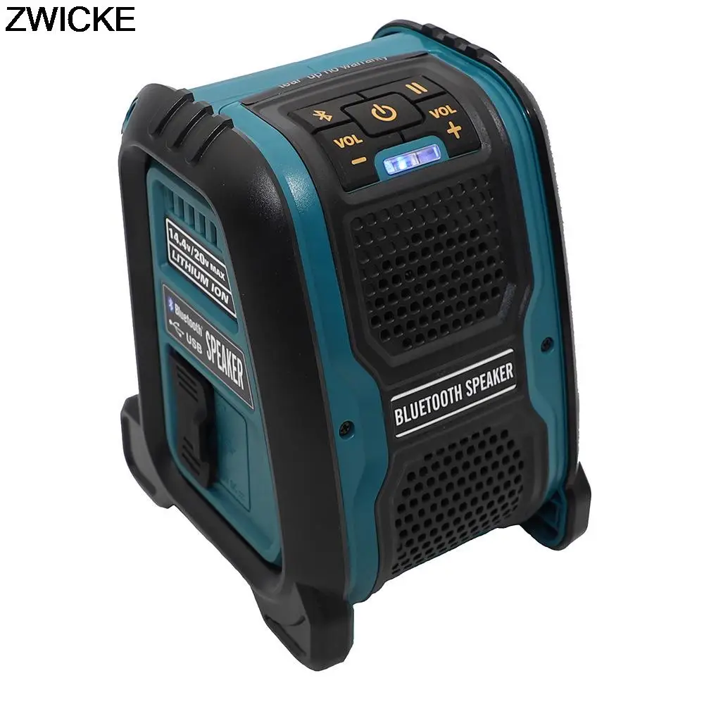 Portabl Bluetooth Speaker Player for Makita Dewalts Bosch Milwaukee 14.4-18V Lithium Battery Power Tool Charger 21v 18v 4Ah Outdoor Wireless Speaker with rechargeable
