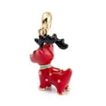 thumbnail image 4 of 5pc Brass Enamel European Dangle Charms Large Hole Pendant Long-Lasting Plated for Christmas Elk Red Real 18K Gold Plated 20x16x7.5mm Hole: 4.3mm, 4 of 4