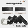 thumbnail image 5 of SUOSDEY Western Belts for Women Men Black Cowgirl Cowboy Leather Belts for Jeans Xmas Gift, 5 of 7