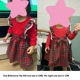 thumbnail image 4 of Baby Girls Christmas Plaid Dress Toddler Overall Ruffle Tutu Dress Skirt Set, 4 of 7