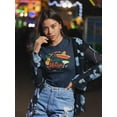 thumbnail image 2 of Cinco De Mayo Guitar Sombrero Shaped T-Shirt Women -Image by Shutterstock, Female XX-Large, 2 of 4