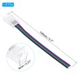 thumbnail image 2 of 4Pin RGB LED Strip Connectors, 10Pcs 8mm Wide Extension Single-ended cable/front wiring Transparent, 2 of 5