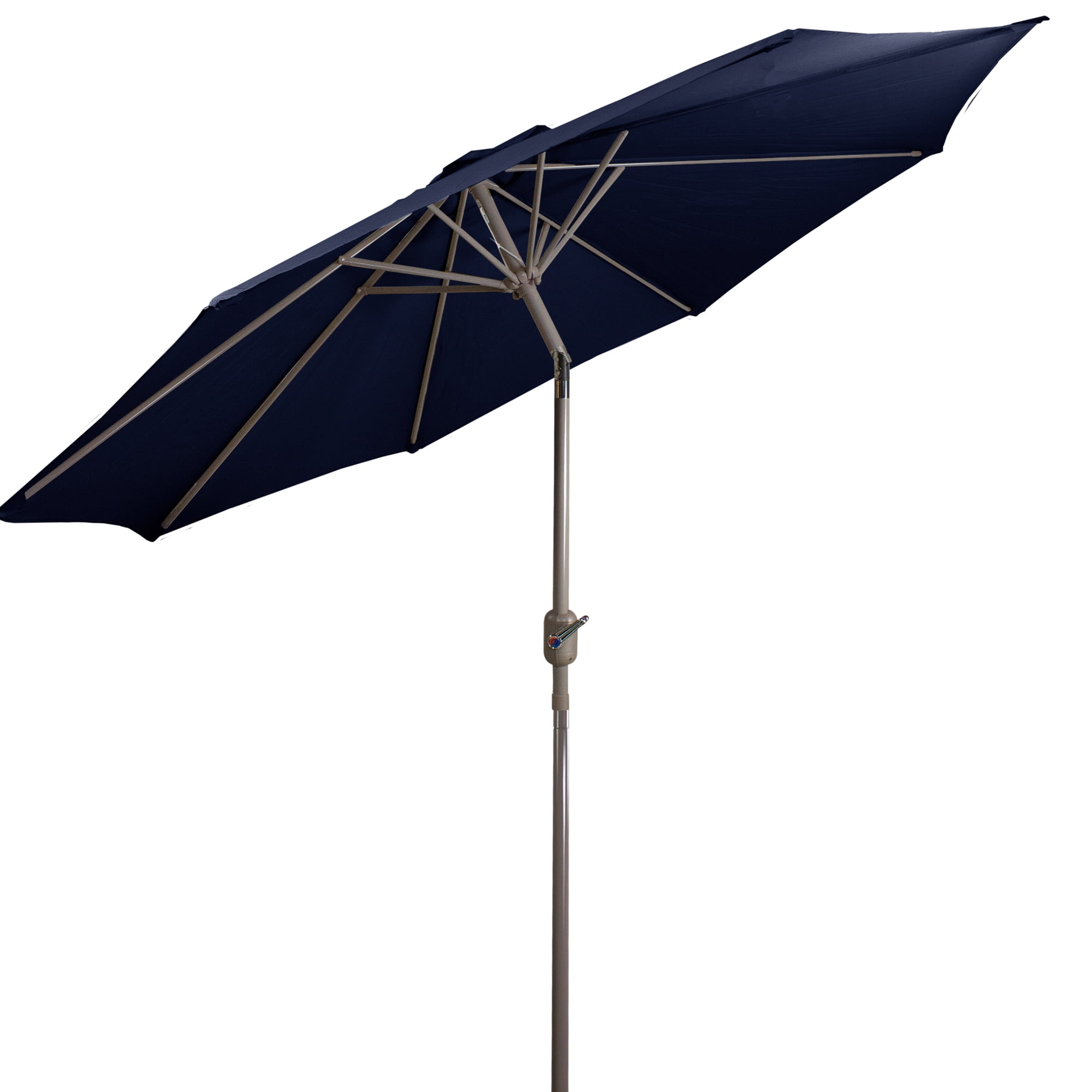 Northlight 9ft Outdoor Patio Market Umbrella with Hand Crank and Tilt, Navy Blue