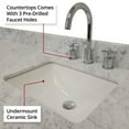 thumbnail image 6 of Abbey 84 in W Brown Oak Double Vanity, Carrara Marble Top and Faucet Set, 6 of 9