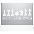 thumbnail image 1 of The Decal Guru Sticker Vinyle Autocollant d'Armes d'Échecs - 12" MacBook - Blanc (1277-MAC-12M-W), 1 of 1