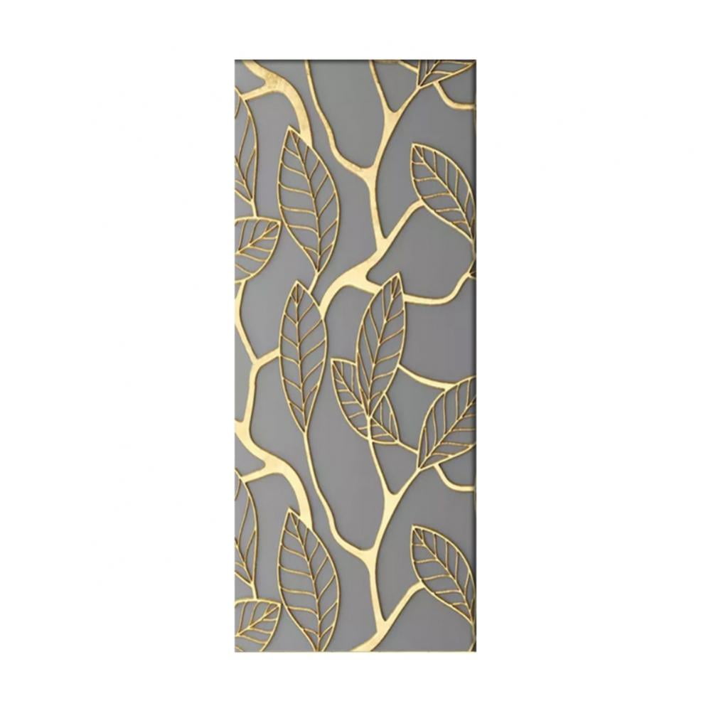 3D Golden Leaf Landscape Door Murals Self Adhesive Door Sticker Wall Mural Art Wallpaper Poster Door Decals for Living Room Bedroom Decor 30.3"x78.7"