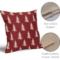 thumbnail image 2 of Dark Red Christmas Pillow Covers 16x16 Set of 2 Xmas Tree Rustic Style Winter Print Decorative Outdoor Pillowcases Holiday Decorations Throw Cushion Case Decor for Couch Sofa Bed, 2 of 5