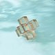 thumbnail image 3 of Champagne Crystal Cross Figurine, 90MM Collectible Glass Cross Ornament Gift, 3 of 4