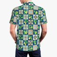 thumbnail image 3 of Balery Lemon and Leaves Printed Men’s Short Sleeve Polo Shirt, Midweight Men's Shirt,Golf Polo shirts -X-Large, 3 of 8
