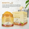 thumbnail image 3 of ELAIMEI Turmeric Body Scrub, All Natural Exfoliating Body Scrub for Skin Care, Stretch Marks, Acne & Cellulite, Moisturizing and Exfoliating Body, Face, Hand, Foot Scrub - 8.8 oz, 3 of 9